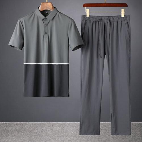 2021 Light Luxury High-end Business Casual Suit Mens Summer Short Sleeve Thin Wrinkle Elasticity Two Piece Mens Suit