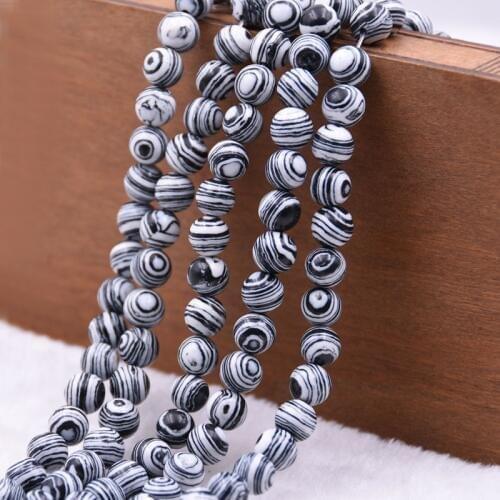 Natural Stone Round Loose Beads 15" Strand 4 6 8 10 12MM Pick Size For Jewelry Making