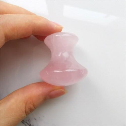 Natural Rose Quartz Jade Stone Massager Facial Roller Beauty Mushroom Shape Massage Eye Neck Care Slimming Tools Health Beauty