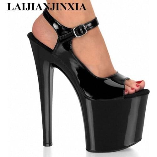 LAIJIANJINXIA 2017 New Womens Shoes Platform Sandals Pole Dancing Shoes 8 Inch High Heels Shoes Nightclub Dance Shoes E-045