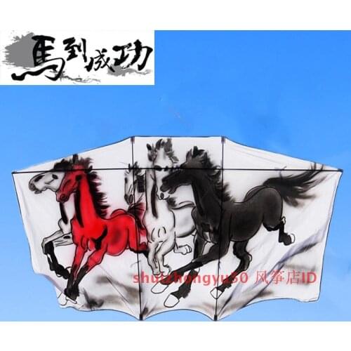 Single line barra wind sock fun sport Weifang large horse cerf volant outdoor toys adults ripstop nylon for kites animal cheap