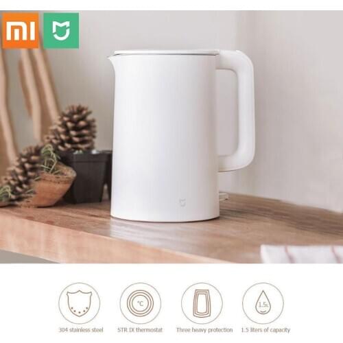 Original Xiaomi Mijia Electric Kettle Fast Boiling Stainless Teapot Samovar Kitchen Water Kettle Mi home 1.5L Insulation Mi Home