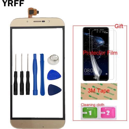 Mobile Phone Front Touch Screen For DEXP Ixion ES255 Touch Screen Glass Digitizer Panel Sensor Capacitive + Protector Film Tape