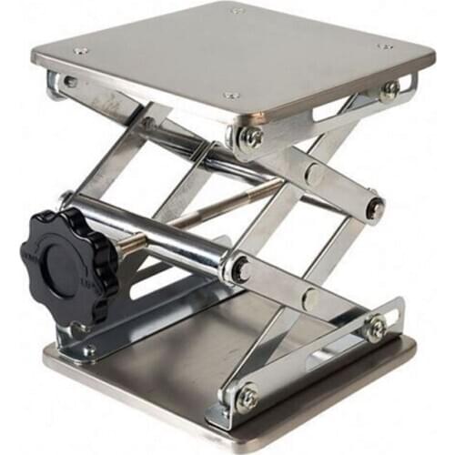 Lifting Platform Stand Rack Scissor Lab Jack Adjustable Height Stainless Steel Laboratory Table Holder Lifter 300x300x380mm
