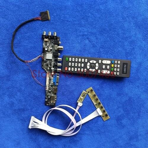 Fit B133XW01 V.1/V2/V3/V4/V5/V7/V0 40 pin LVDS AV VGA USB DVB screen upgrade 3663 TV digital 1366*768 LCD drive board Kit