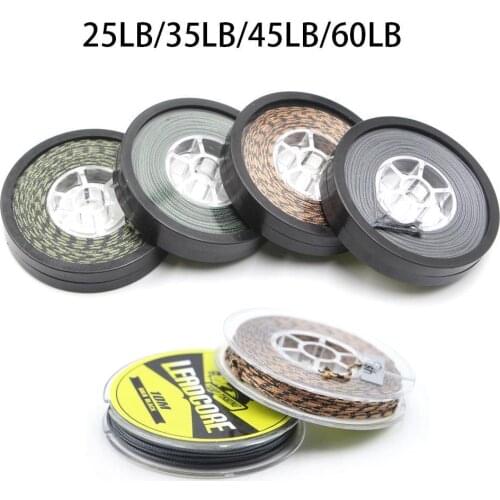 Ten Meters Fishing Lead Core Wire Submerged Anti-bite Braided High-horsepower European Style Fishing Line Fishing Accessories