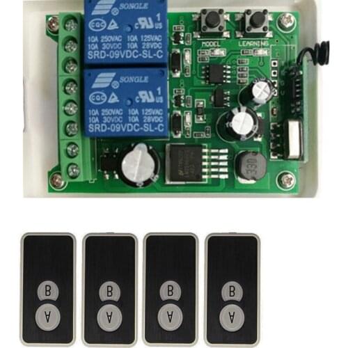 Gate use 315 or 433 MHz Wireless Remote Control Switch DC12V 24V 36V 48V 2CH 2 CH Relay Receiver Module RF Remote Transmitter