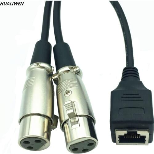 RJ45 to 2XLR XLR head to network cable 2*XLR female to RJ45 network cable female extension to XLR female