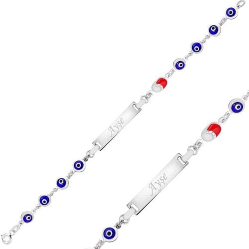 Silver Booties Figured Child Bracelet