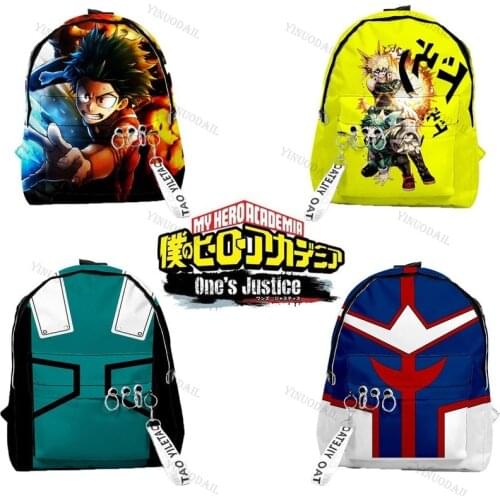 My Hero Academia 3D Shoulder Backpack Men and Women Bag Oxford Cloth College Style School Bag for Students Gifts