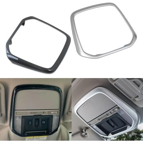 Carbon Fiber Styling/Matte Silver ABS Car Front Reading Light Frame Trim Cover For Subaru Forester 2019 2020