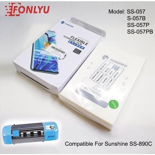 Sunshine SS-057 Flexible hydrogel film compatible for SS-890C machine cutting Front Rear Glass film