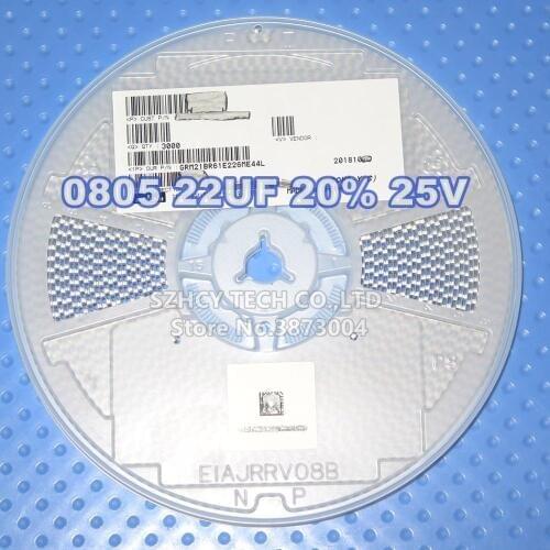 3000pcs 0805 22UF 20% 25V GRM21BR61E226ME44L Chip Resistor