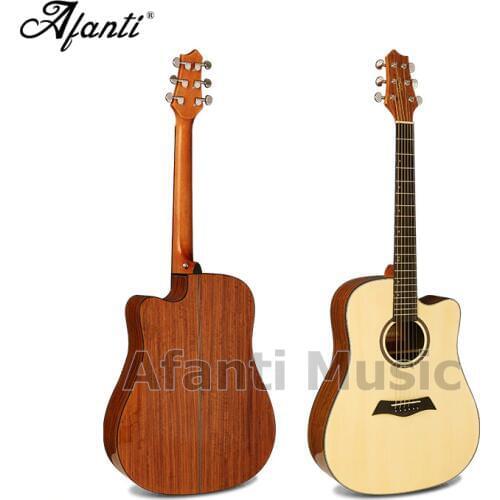 Afanti Music 41 inch Spruce top / Walnut Back & Sides Acoustic guitar (WY-044)