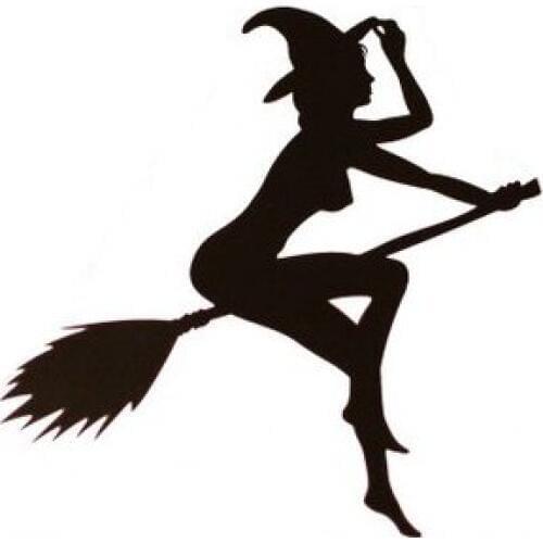 Car Decal JDM Funny Sexy Witch Lady Girl Motorcycle Car Truck Ebike Vinyl Reflective Waterproof Stickers Car Styling 11.4*12CM