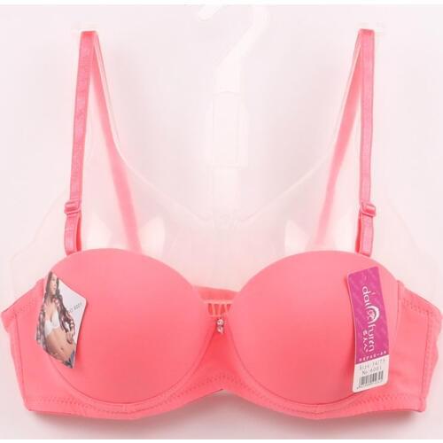 Women Double Push Up Bras Half Cup(1/2 Cup) Sexy Underwire Beading Solid Bras Plus Size Bras For Women Underwire Gather Bras