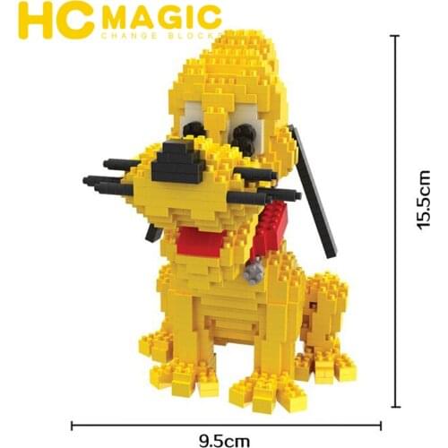 CB HC MAGIC 9055 Diamond Yellow Dog Building Blocks Children Gifts DIY Toys Educational 3d Model Dropshipping Figures Assembly