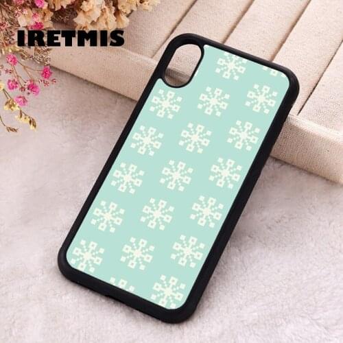 Iretmis 5 5S SE 2020 Phone Cover Case for iPhone 6 6S 7 8 Plus X Xs XR 11 12 Mini Pro Max Silicone TPU Pixel Snowflakes