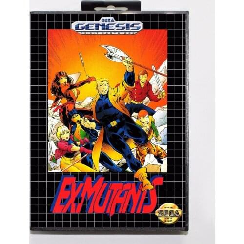 Ex Mutants Game Cartridge 16 bit MD Game Card With Retail Box For Sega Mega Drive For Genesis