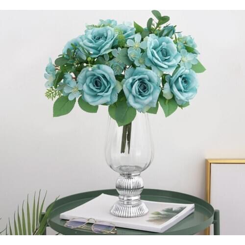7 Head Rose Simulation Home Artificial Flower Wedding Photo Props Decoration