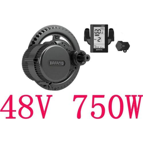 Free Shipping Bafang 8fun BBS02B 48V 750W Brushless Mid Drive Motor Conversion DIY Trike Ebike Kits With C965 LCD 52T