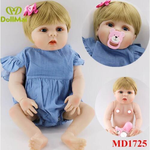 Bebes reborn 57cm Full Silicone Body Reborn Baby Doll Toy Like Real 22inch Newborn Girl Princess Babies Doll Bathe Toy Kid Gift