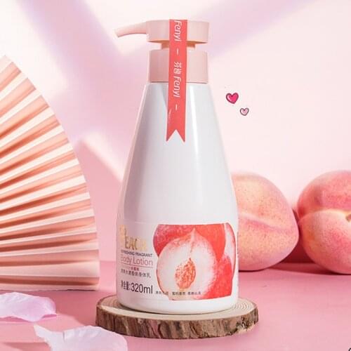 New Refreshing Peaches Aqua Body Lotion 320ml Softening Moisturizing Brightening and Whitening Skin Care Products Body Milk
