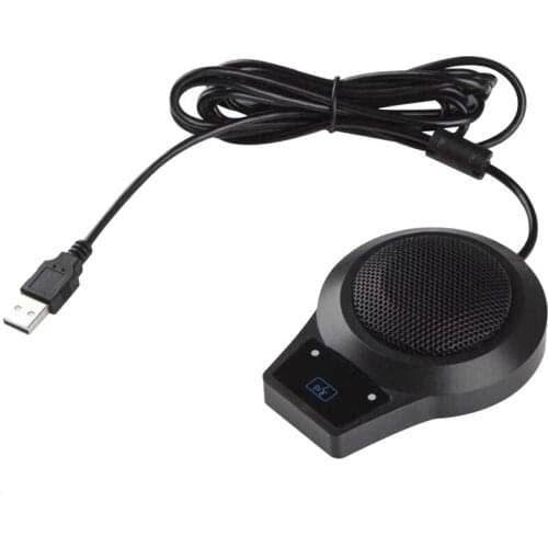 Omnidirectional Microphone USB Condenser Microphone Built-in Speaker Used for Conference PC Notebook Computer Noise