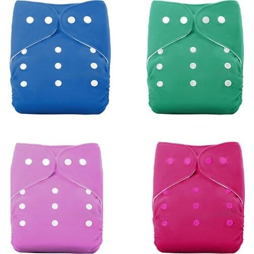 2020 New Reusable Baby Cloth Diaper washable Solid Color Baby Nappy One Size Adjustable Many Colors Available Cloth Diapers