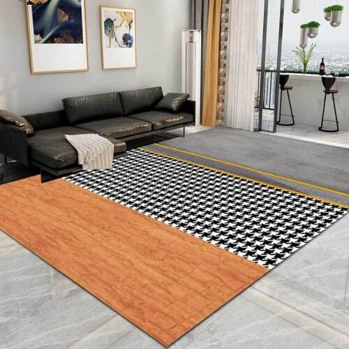 Fashion modern minimalist luxury houndstooth geometric mosaic kitchen living room bedroom bedside carpet floor mats