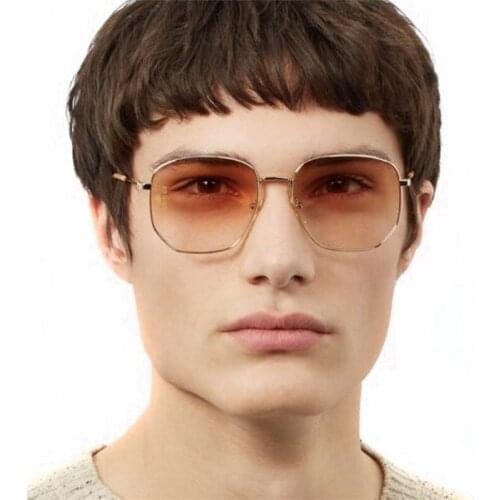 Men Hexagonal Sunglasses Women Brand Designer Vintage Shades Female Driving Sun Glasses Flat Lenses Male Oculos de sol