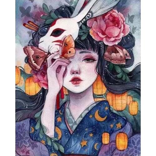 DIY Beads embroidery diy kit With Colorfull Pre-printed Pattern Embroidery kit Cross-stitch kit bead set Home Decoration 46“x57"