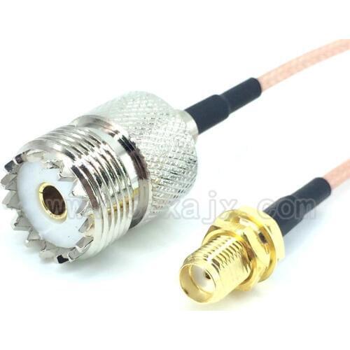 Wholesale 10pcs RF connector UHF female to SMA female Straight type RG316 Pigtail Cable 15CM Fast ship