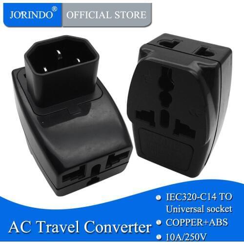 JORINDO 10A 250V IEC320-C14 universal power adaptor plug PDU/UPS Server AC power adaptor plug socket converter