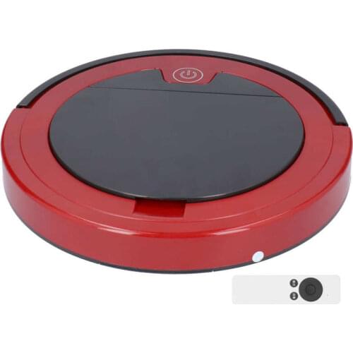Floor Sweeping Robot Intelligent Remote Control USB Rechargeable Floor Dust Sweeping Robot Vacuum Cleaner DC5V Red