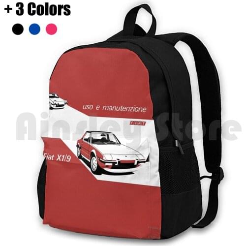Fiat X1 / 9 Outdoor Hiking Backpack Riding Climbing Sports Bag Fiat 124 Sport Spider X1 9 X19 Car Cars Targa Sports Two Seater