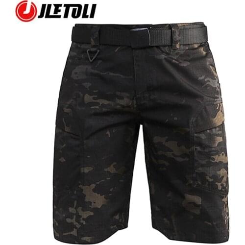 JLETOLI Summer Outdoor Climbing Hiking Shorts Men Army Military Training Tactical Shorts Breathable Loose Camouflage Shorts