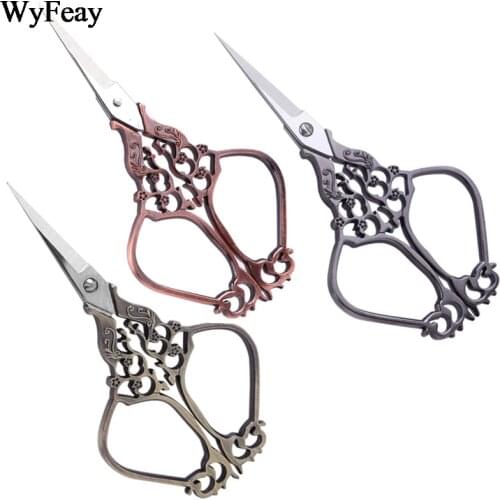 Retro Stainless Steel Sewing Scissors Needlework Vintage Embroidery Scissors Diy Shaped Shears Tools for Sewing Thread Scissors