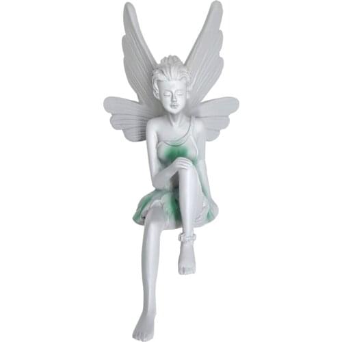 Fairy Angel Garden Ornament Outdoor Durable Resin Crafts Gardening Supplies White Landscaping Yard Decoration Home Decor Fairies