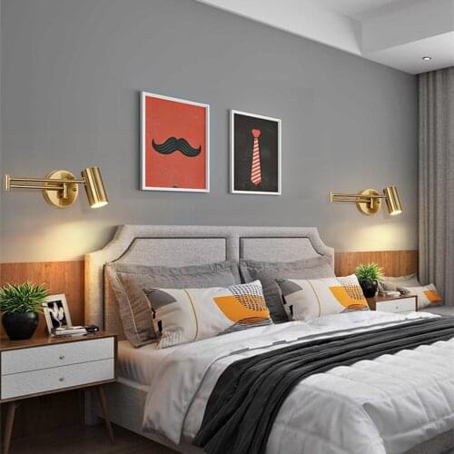 LED wall lamp Nordic minimalist modern home bedroom reading night light bedside lamp