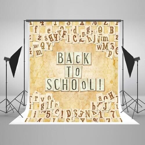 VinyBDS Back To School Coloring By Numbers Fotografie Achtergrond Photocall Backdrop Letter Wood Backgrounds Photo Studio