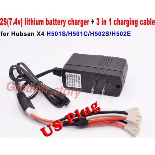 7.4V US plug Li-po Battery Charger Adapter Cable for Hubsan X4 H501S H502S H502E
