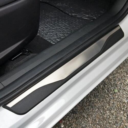 For 2014-2017 2018 2019 2020 Mazda 3 Car Door Sill Kick Scuff Plate Protector Trims Guard Pedal Cover Car-Styling Accessories