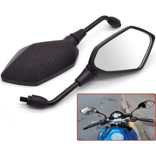 1 Pair Motorcycle Rear View Mirrors For Honda Grom Cb190r Cbr250r Yamaha Fz1 Fz6 Ybr 125 Bmw F800r 10mm 8mm Side Convex Mirror