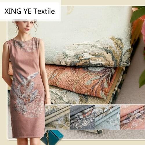 Jacquard Embossed Woven Fabrics Fashion High-end Cheongsam Dress Childrens Clothing Womens Windbreaker Cloth by Meter Sewing