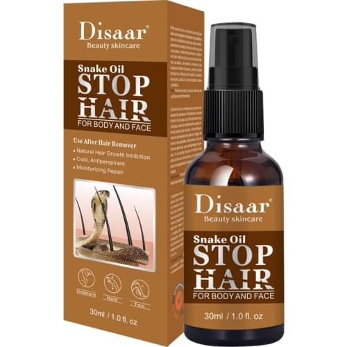 Snake Oil Spray Stop Hair Growth Fast Inhibitor Legs Body Armpit Painless Permanant Hair Removal Beauty Care
