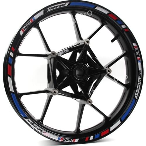1 Set Wheel Rim Stickers for BMW S1000RR All Years Waterproof Motorcycle Wheel Rim Stickers Moto Bike Bicycle Decals Accessories