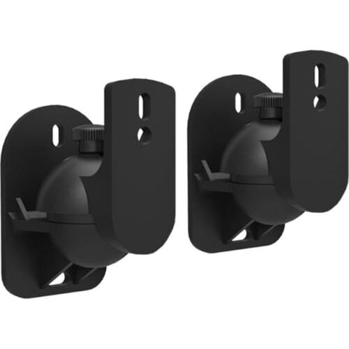 1Set Universal Satellite Speaker Wall Mount Bracket Ceiling Stand Clamp with Adjustable Swivel and Tilt Angle Rotation for