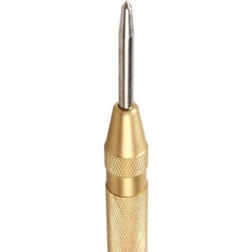 NEW 1pc 5 Inch Automatic Center Punch HSS Spring Loaded Marking 127mm Punch Starting Holes Tool Gold