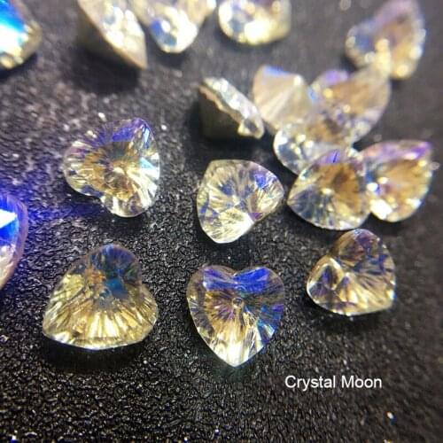 10 Pcs K9 High-Quality Sharp Bottom Nail Diamond Love Heart Crystal Glass Shaped Rhinestone Diy Jewelry Nail Accessories